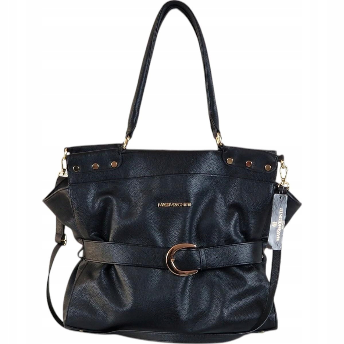 Massimo Contti shopper klasická eko kůže černá
