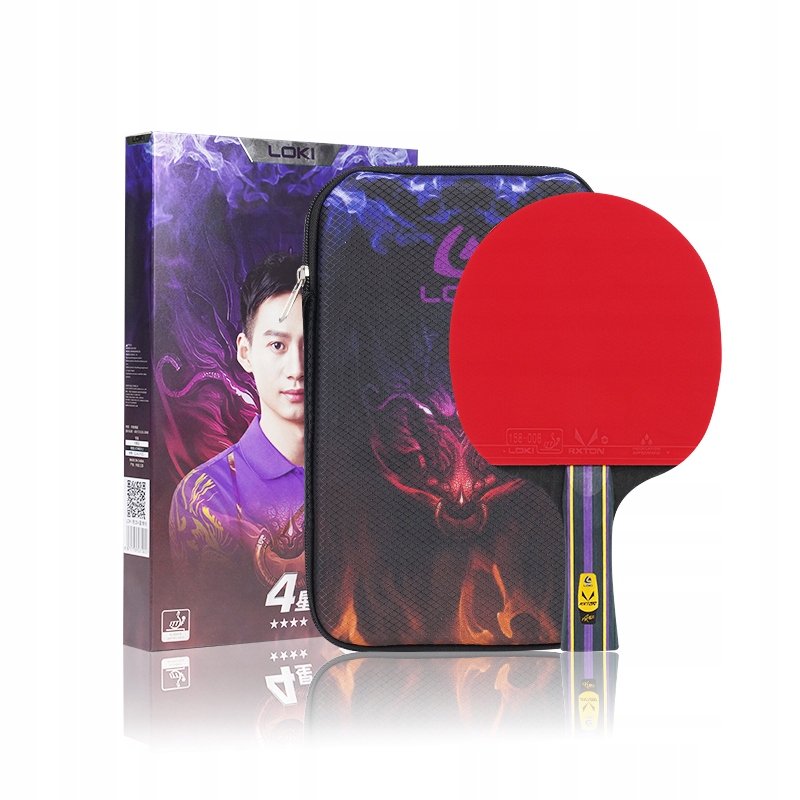 Rakietka Do Tenisa Stołowego Pro Z Pokrowcem Paletka Do Ping Ponga Loki R4