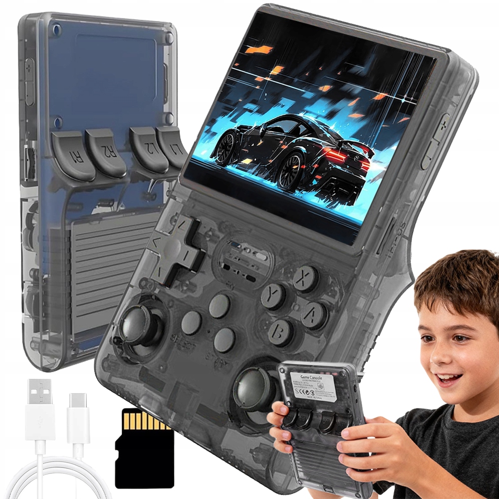 Ultramocna Konsola Przenośna R40S Pro Do Gier Retro 30 000+ 3.5 Cala 256GB