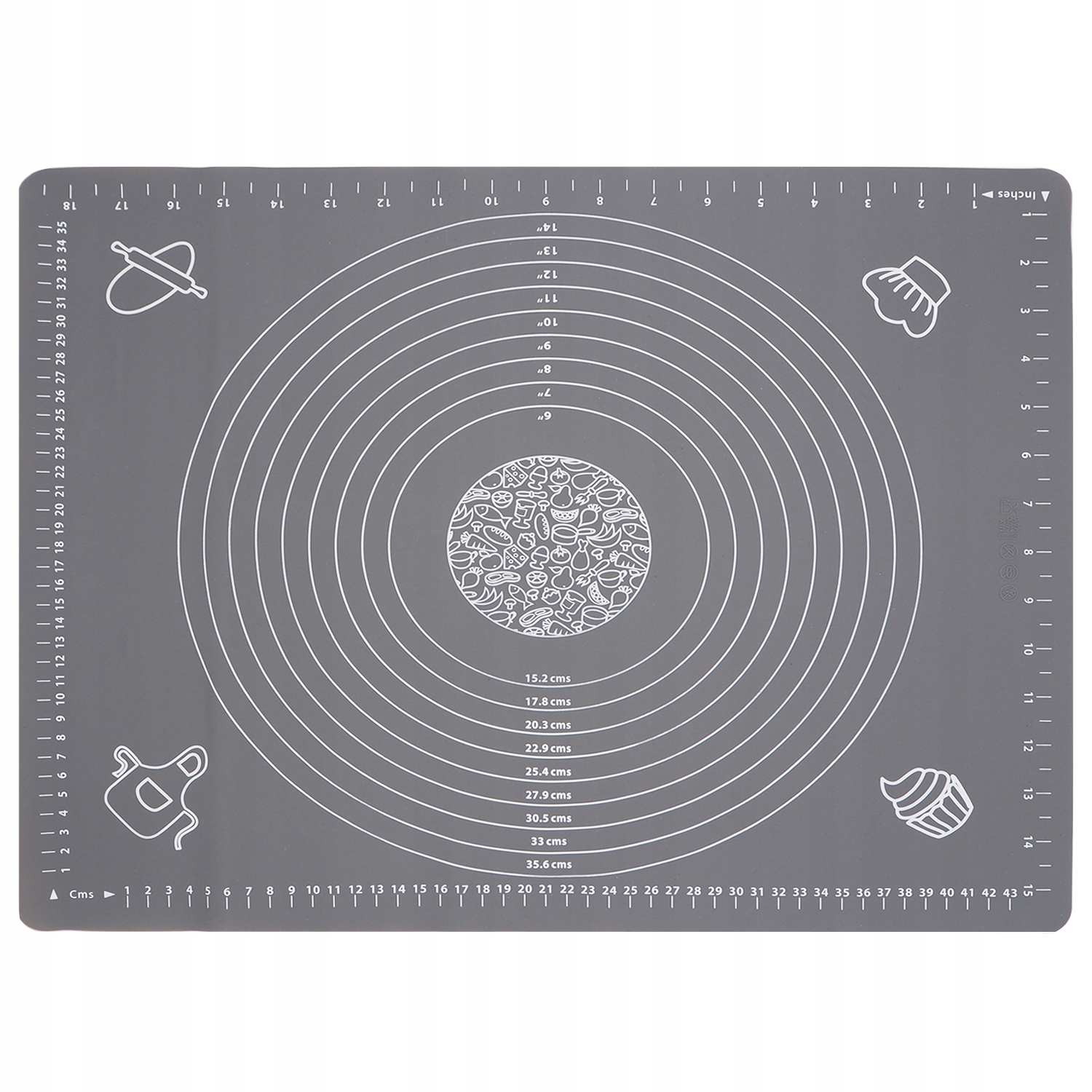 DUŻA STOLNICA SILIKONOWA DO CIASTA PIEROGÓW MATA KUCHENNA Z MIARKĄ ATEST XL