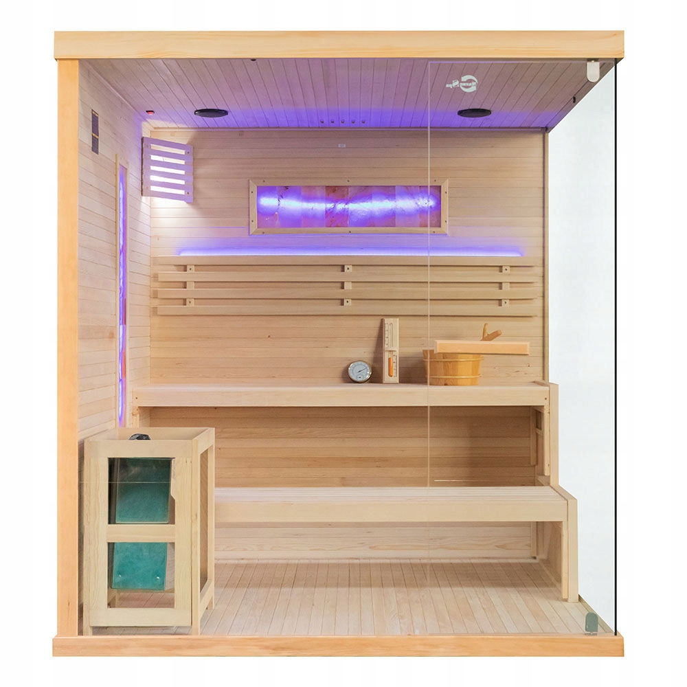 Sauna Sucha Fińska Z Piecem Harvia 8 Kw Wewnętrzna 175X140X200CM