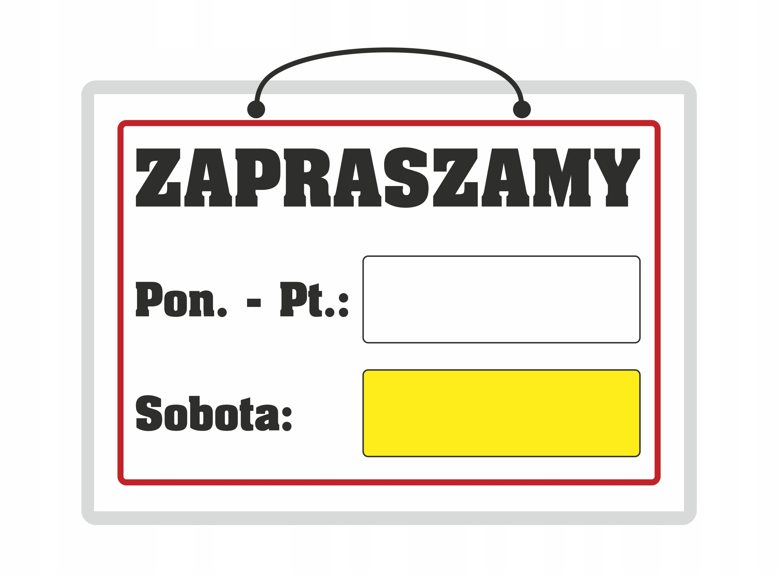 Tabliczka laminowana do sklepu ZAPRASZAMY - A5