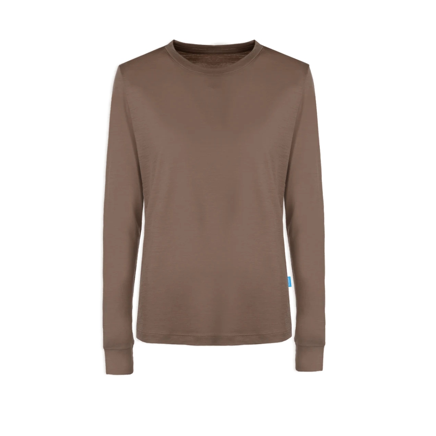 Koszulka damska z wełny merino 100% z długim rękawem mocha L
