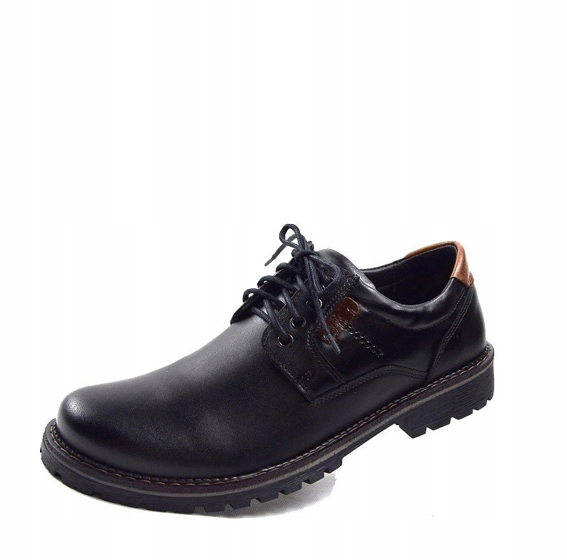 Deta 7761 282 pánské kožené černé šněrovací boty, velikost vel.