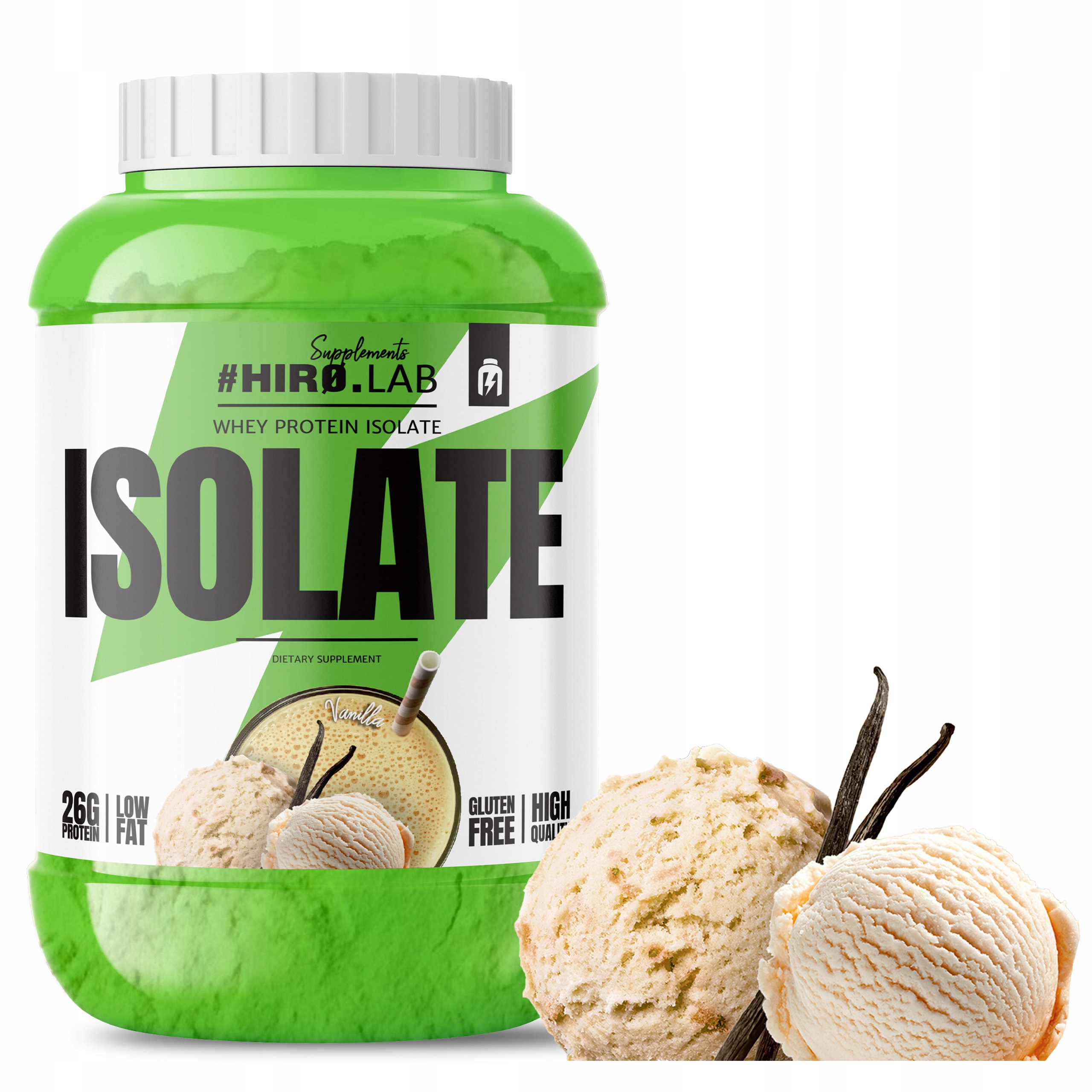 Proteinový Izolát Wpi Bílkoviny Whey Protein 1800 g Doplněk Stravy Vanilka Hiro.Lab