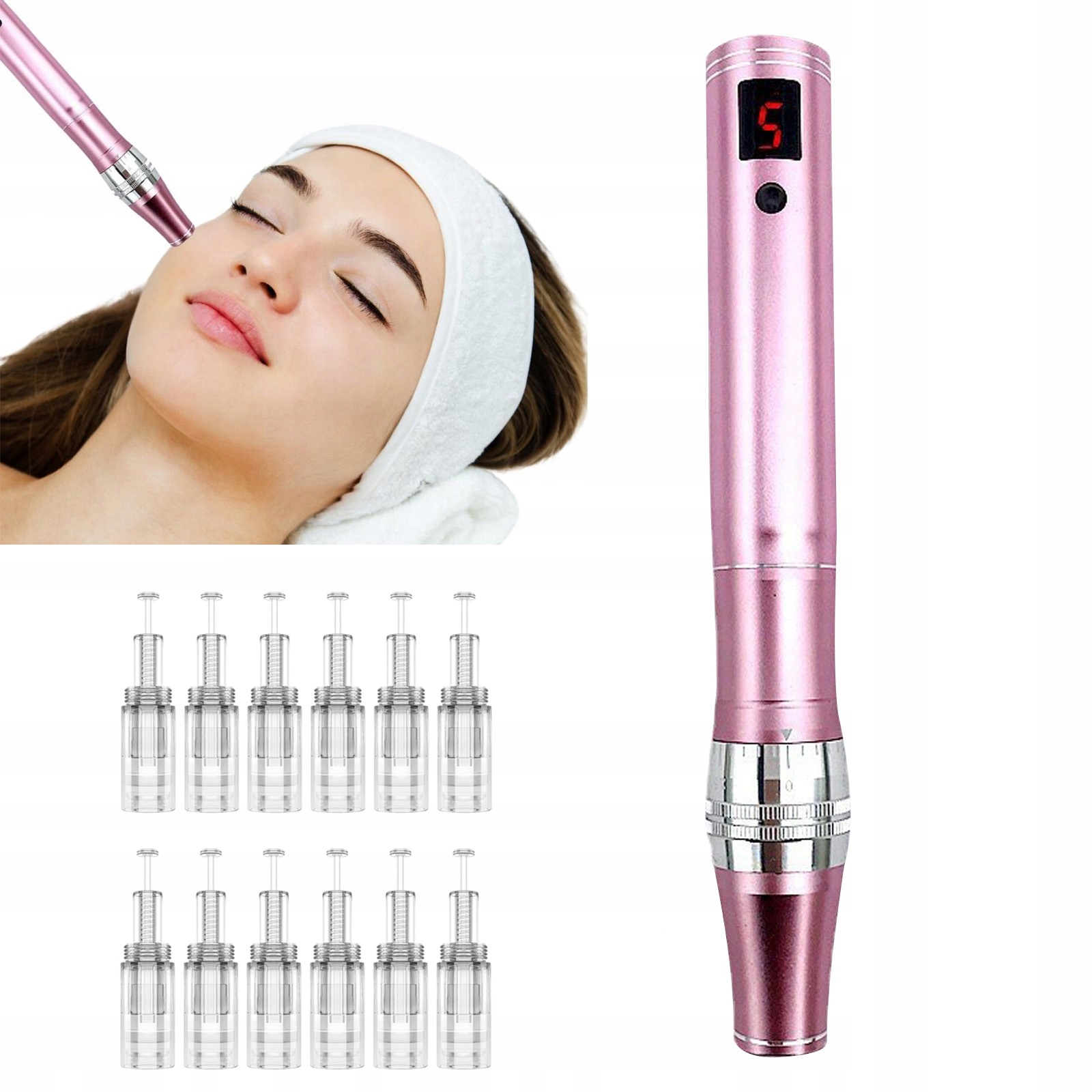 Elektrické mikrokrystalické pero s 12 náhradními hlavami LCD