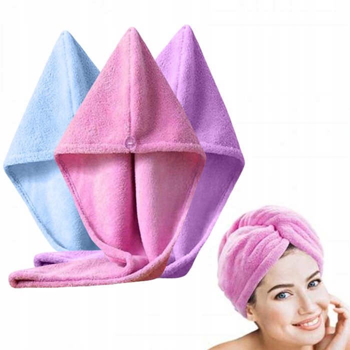 Turban na hlavu - 3x uterák pre hlavu turban vyrobený z vlasových mikrovláknov