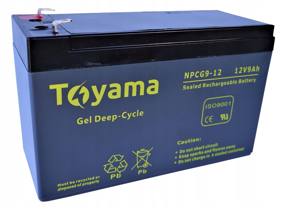 

Akumulator żelowy Toyama Npcg 9 12V Gel Deep Cycle