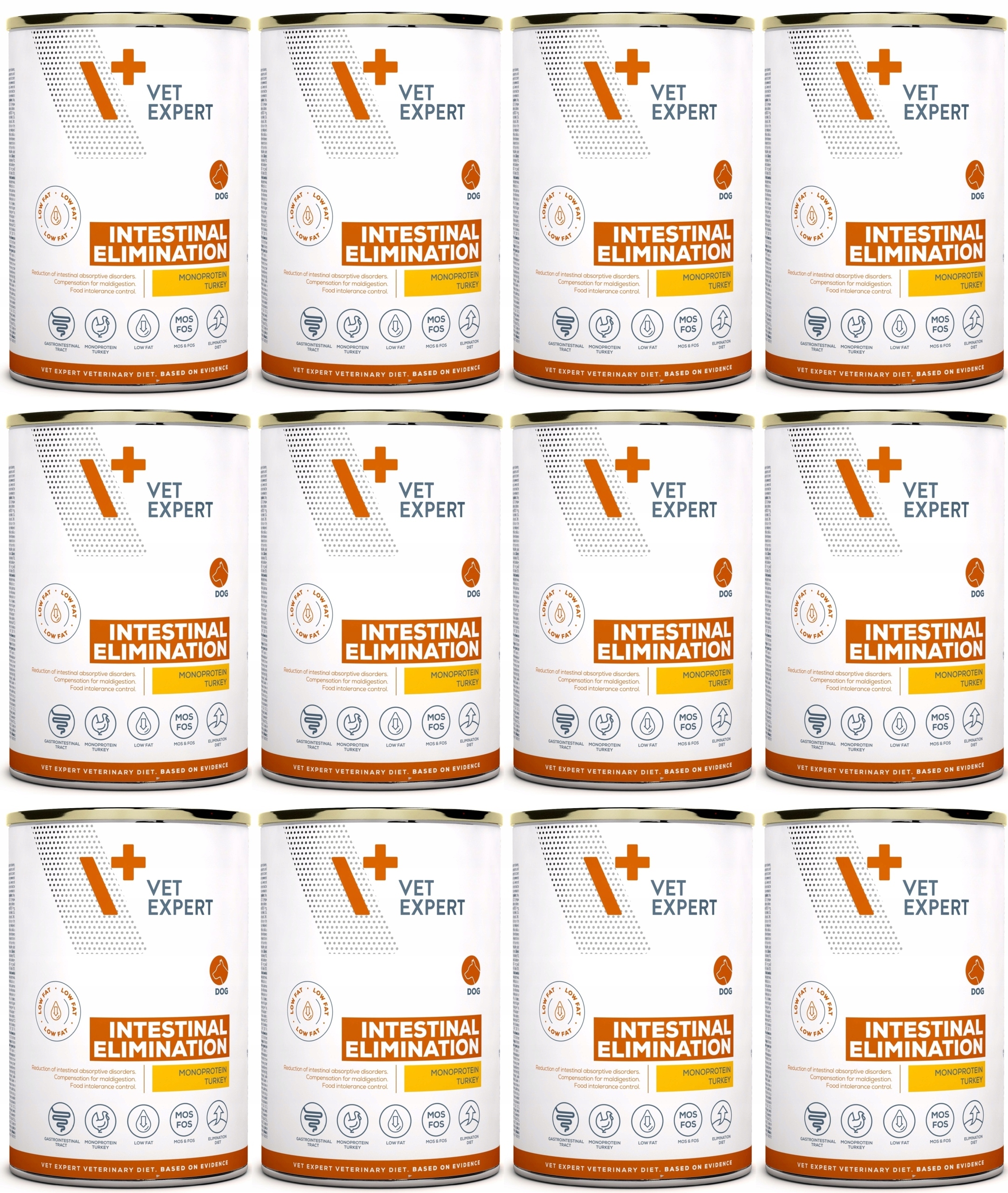 4T VetExpert Dog Intestinal Elimination Low Fat 12 x 400 g
