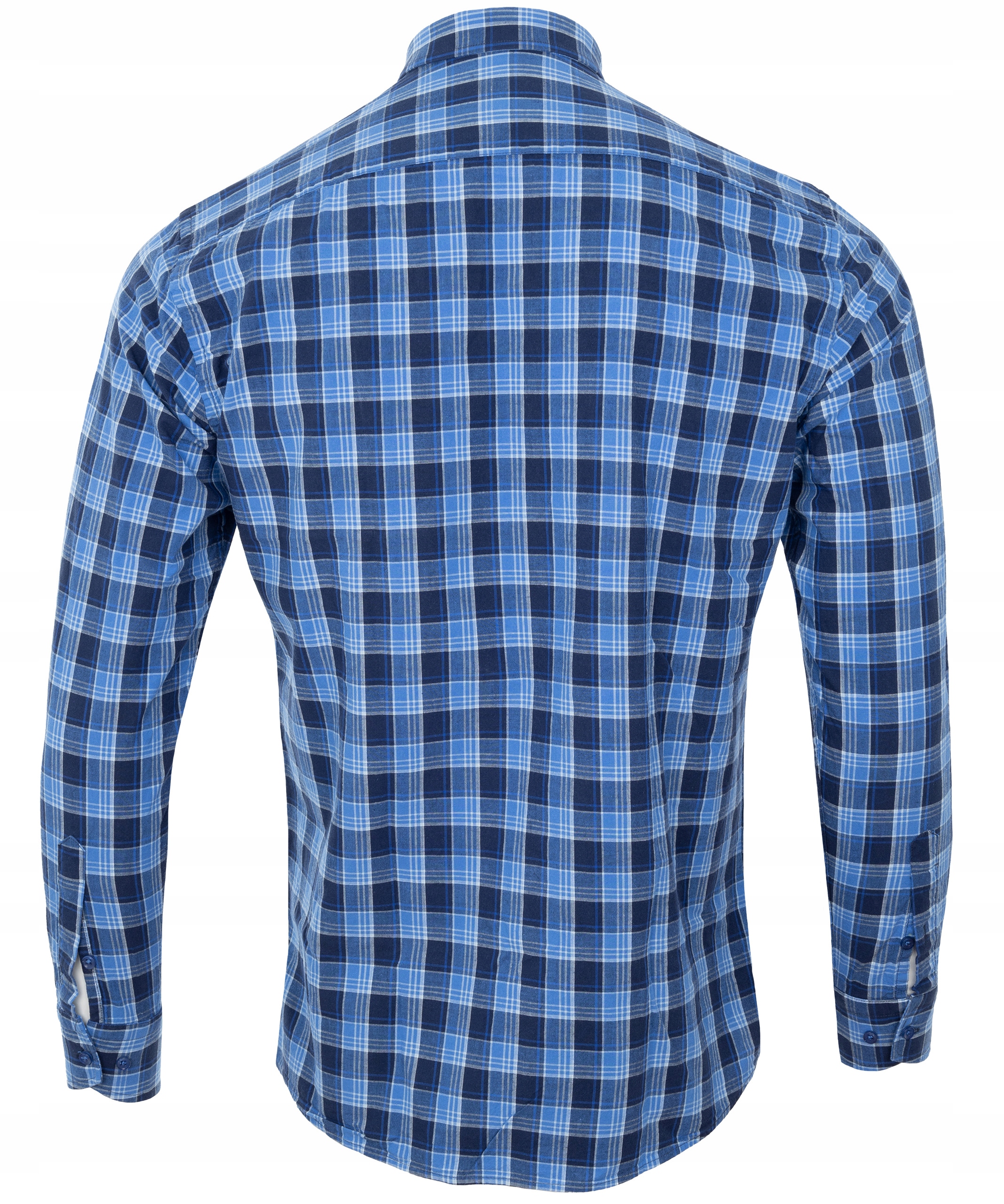 KOSZULA W KRATĘ SLIM 100% BAWEŁNA XXL NIEBIESKA VIADI POLO Kolor niebieski