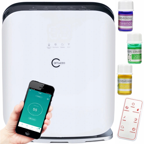 Nawilżacz powietrza Oczyszczacz Ozonator Smart Home WiFi 3w1 3olejki Tuya