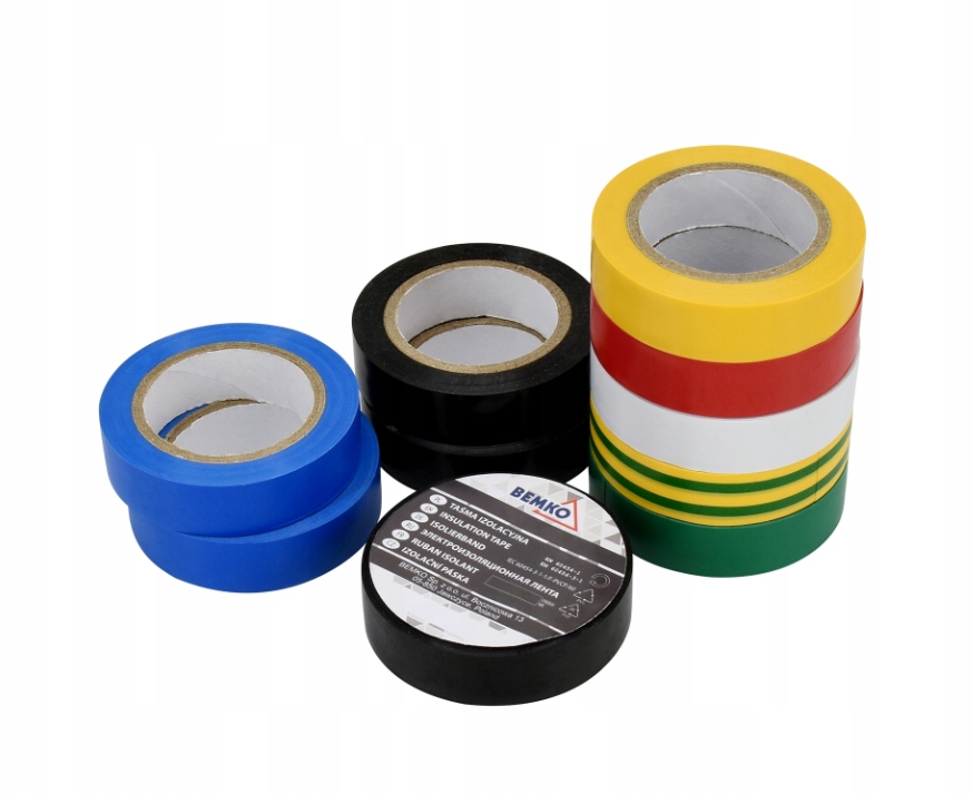 BEMKO E30-PVC1920ZC TAŚMA IZOLACYJNA 19x20m KOLOROWA/MULTICOLOR