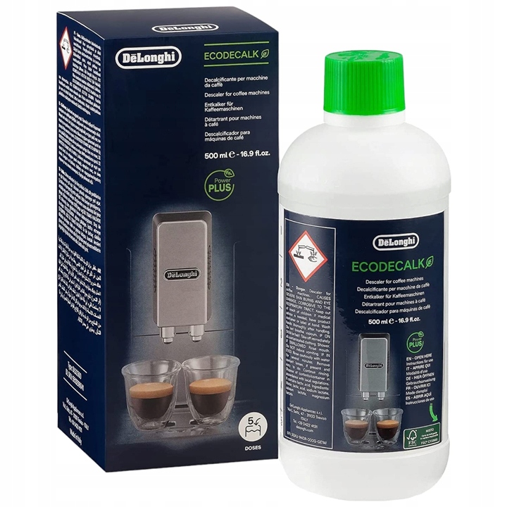 Odkamieniacz Delonghi do ekspresu EcoDecalk 500 ml + Filtr DLS C002 SER3017 Kod producenta DLSY006 EcoDecalk + Filtr Y551320006