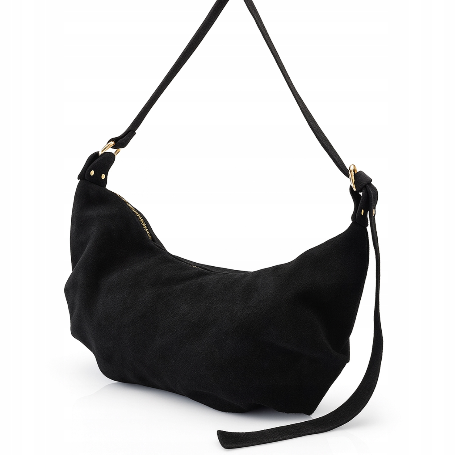 Dámská taška Laura Biaggi Černá přes rameno Semišová Vera Pelle