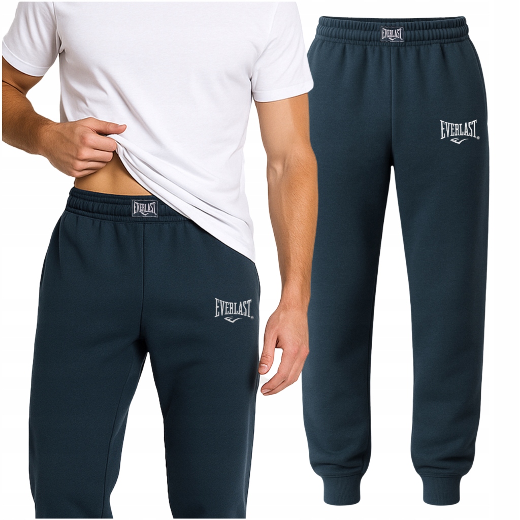 Everlast Spodnie Męskie Dresowe Bawełna Dresy Sportowe Logo Rozmiar XXXL
