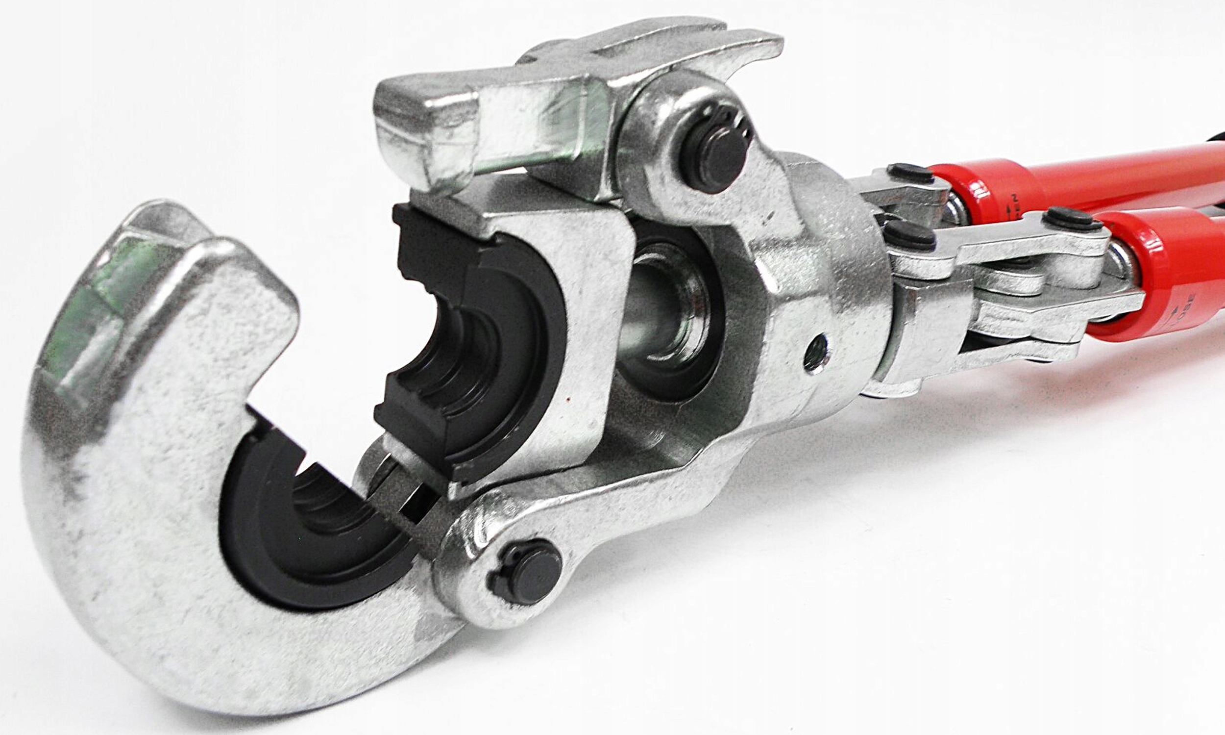 PRASKA PRASA ZACISKARKA DO RUR PEX MATRYCE 16-32mm (TH+U) +8 KAMIENI SILVER Kolor czerwony