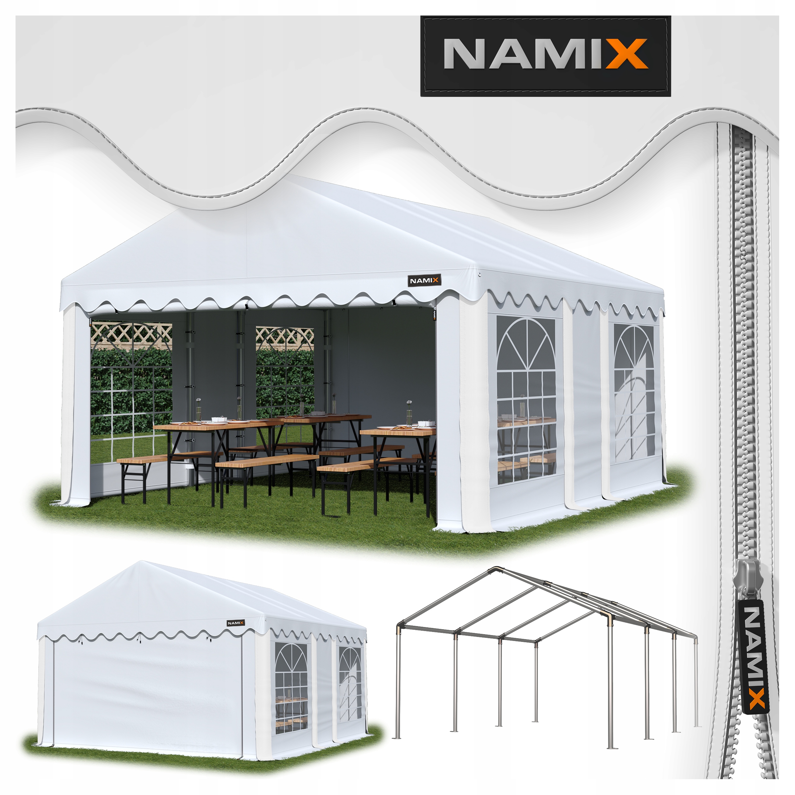 

Namiot Basic 5x5 imprezowy ogrodowy Różne