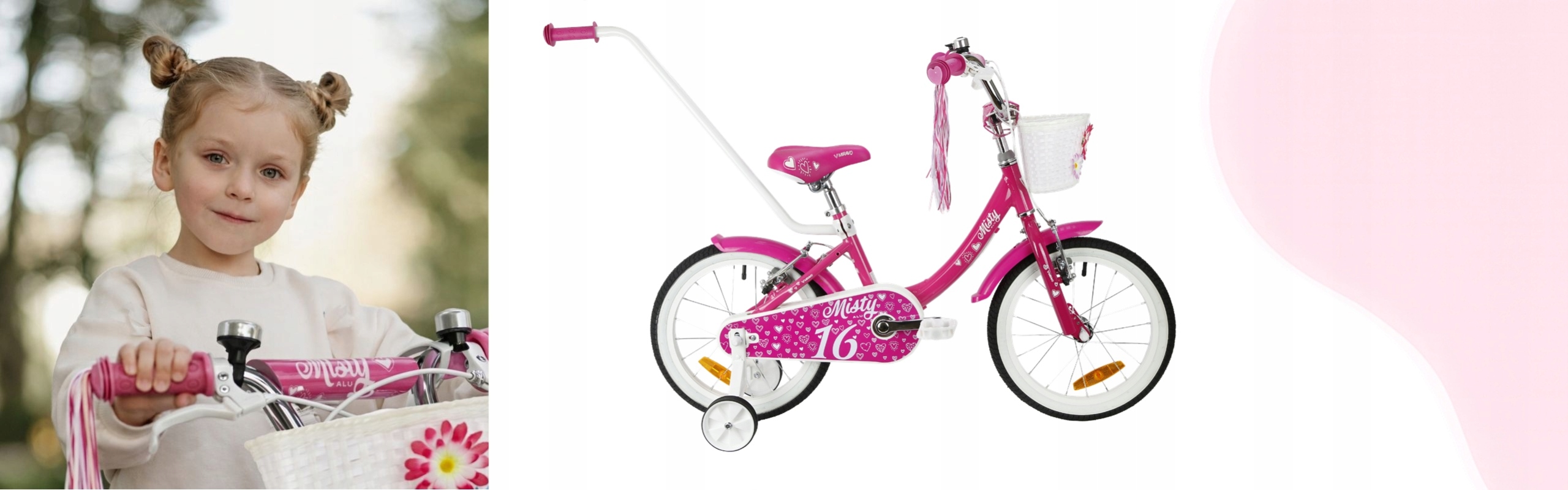 ROWEREK DZIECIĘCY 16 CALI MIRAVO ROWER ALUMINIOWY DLA DZIEWCZYNKI LEKKI Rozmiar koła (") 16