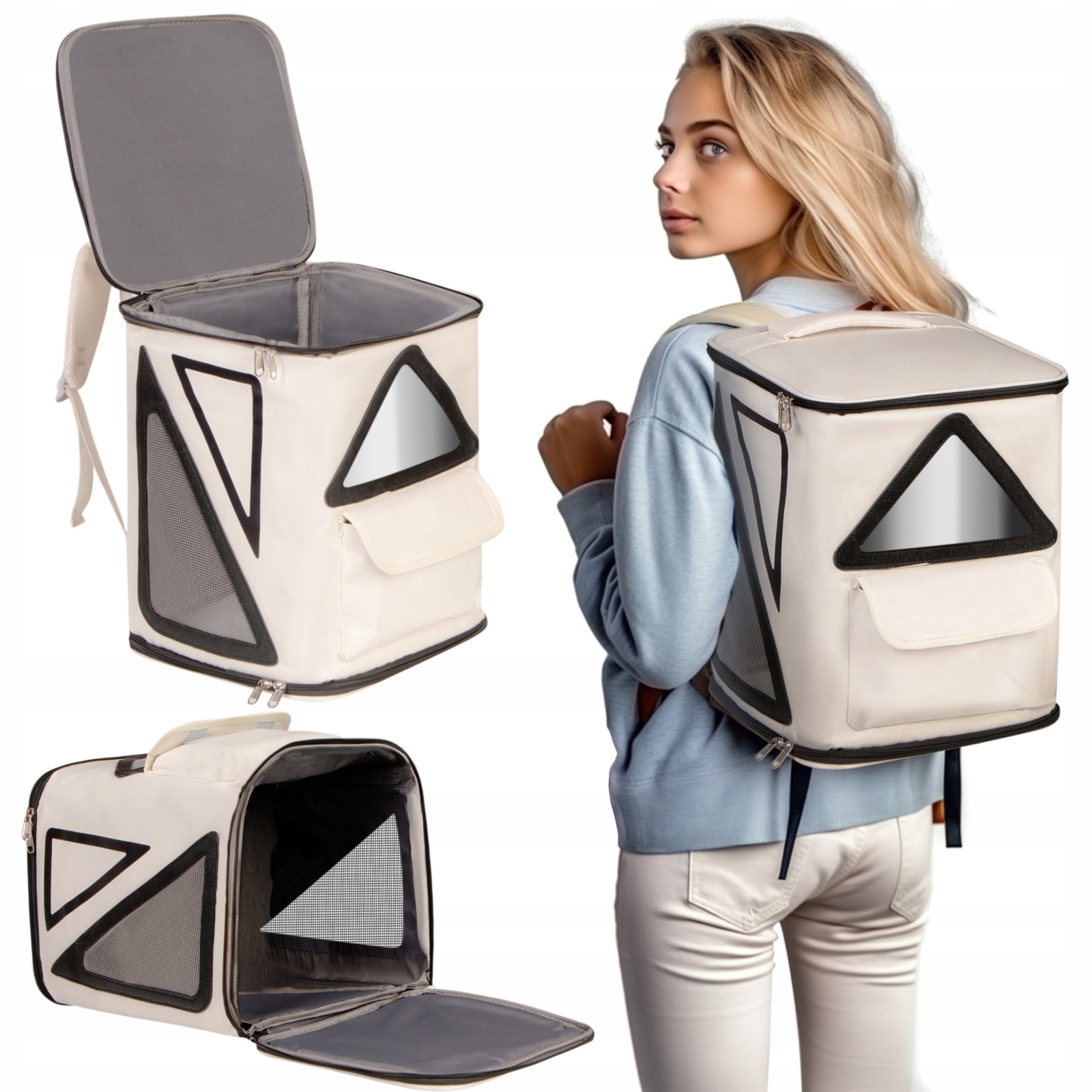 Levně Silný A Lehký Batoh Přepravka Pro Zvířata, Ventilace, Kapsička, Pohodlí