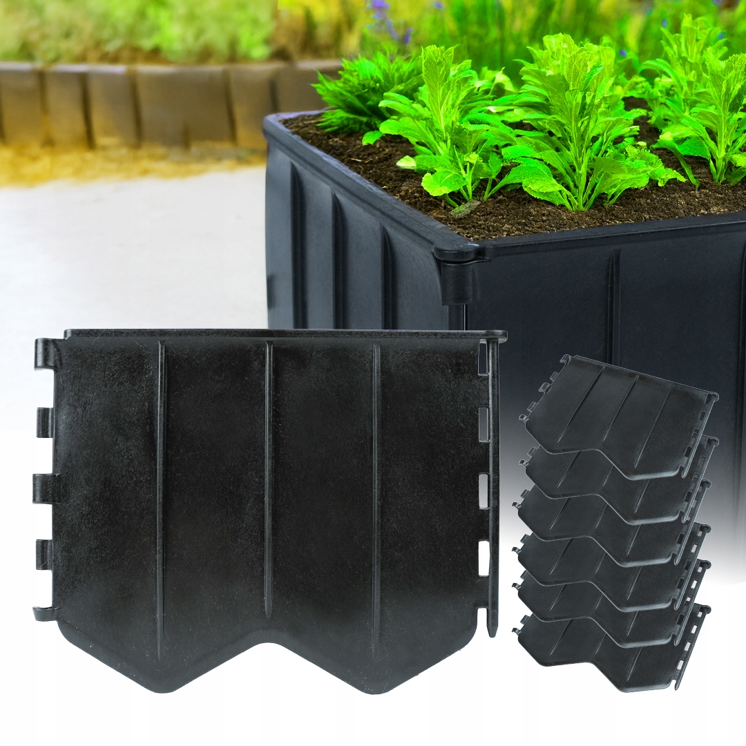 Wbijane Obrzeże Ogrodowe 12cm 25m Tworzywo Sztuczne trawnikowe czarne