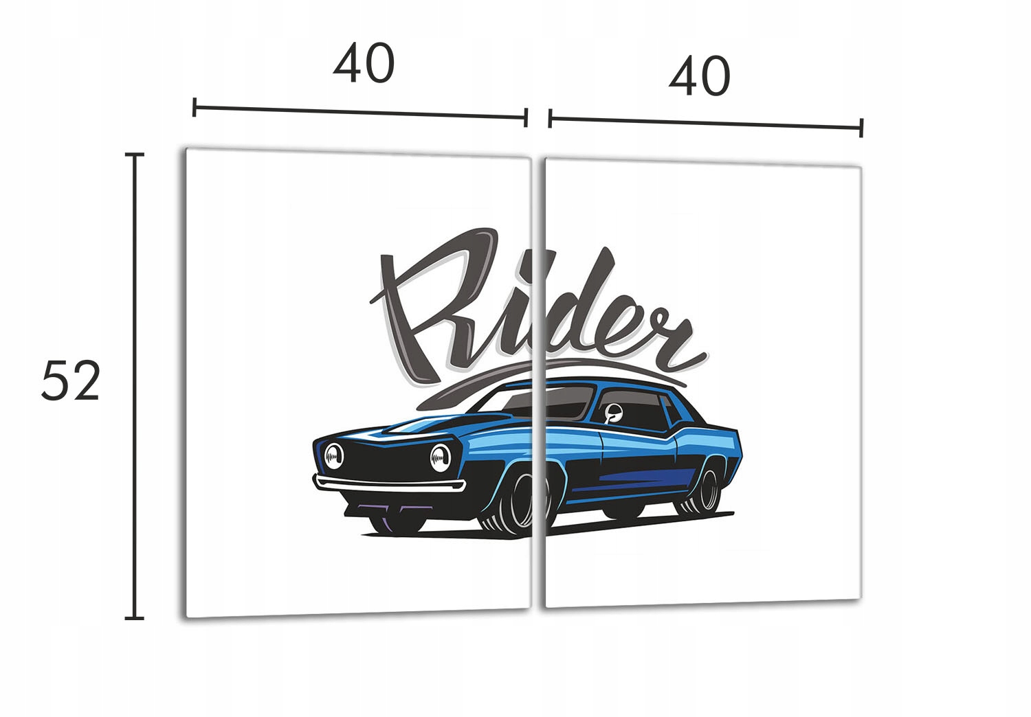 Skleněná ochranná deska na sporák 2x40x52 Auto