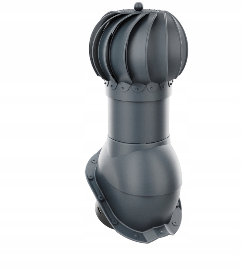 Otočný Krb Fi 125 Pro Plechovou Střešní Krytinu Antracit 7016