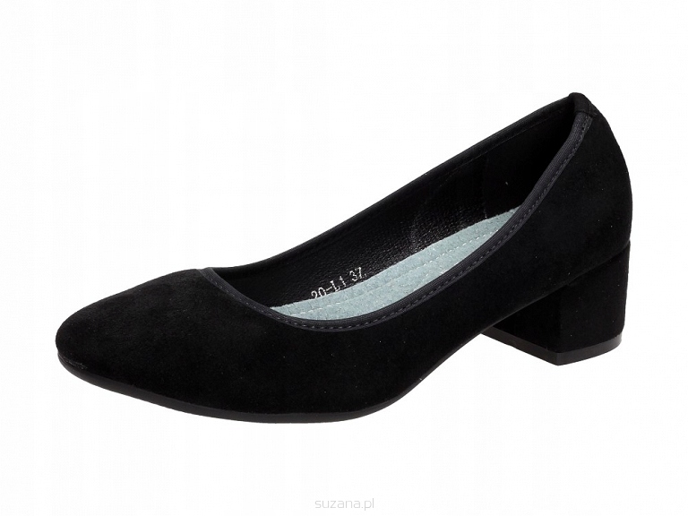 

Czarne czółenka damskie S.barski 20-L1 Obcas r38