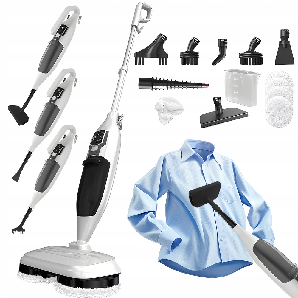 Parní mop na okna a skleněné povrchy 1300 W 550 ml s štěrbinovou tryskou