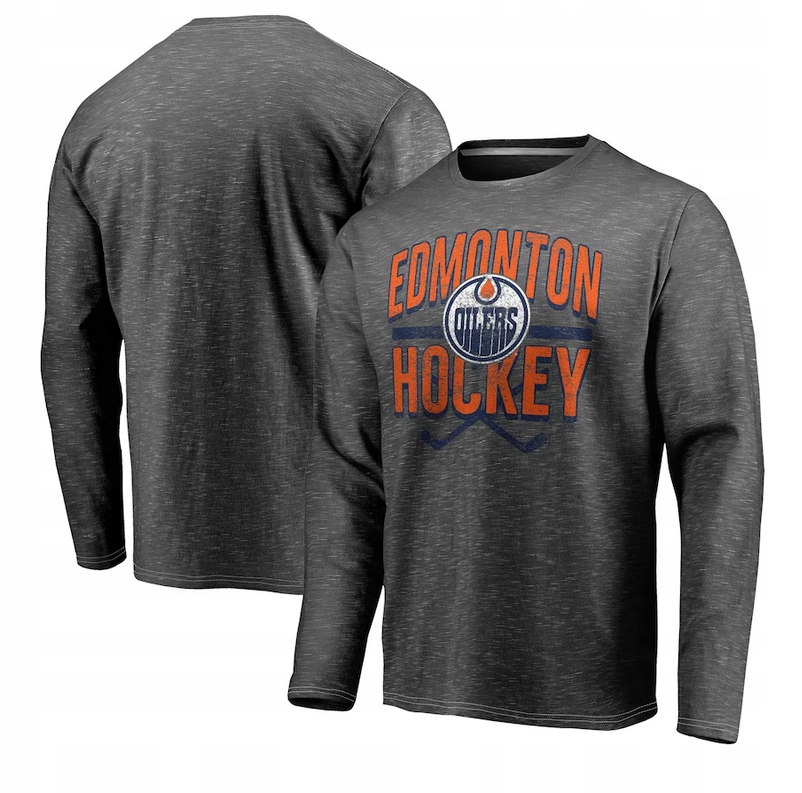 XXL Edmonton Oilers NHL Fanatics Branded Iced Out Long Sleeve T-Shirt