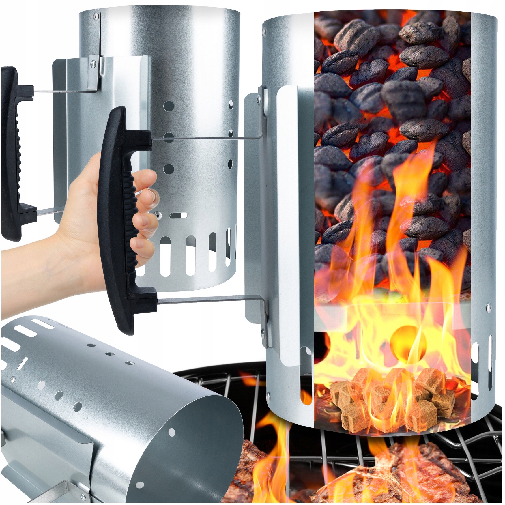 KOMIN do GRILLA ROZPALANIA WĘGLA BRYKIETU OGNIA W KOMINKU rozpałka Stan opakowania oryginalne