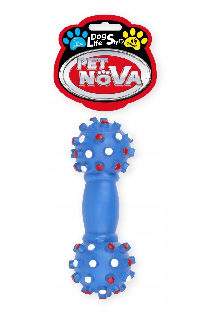 

Pet Nova hantel z wypustkami 16cm niebieski