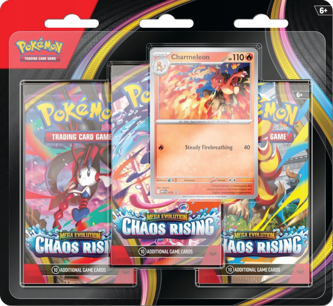 Pokemon Tcg: Evolution Chaos Rising 3-Pack Blister Bundle