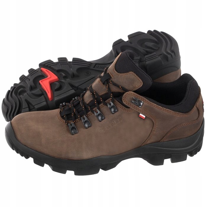 Pánské kožené trekové boty Wojas Nízké Hnědé 9377-92