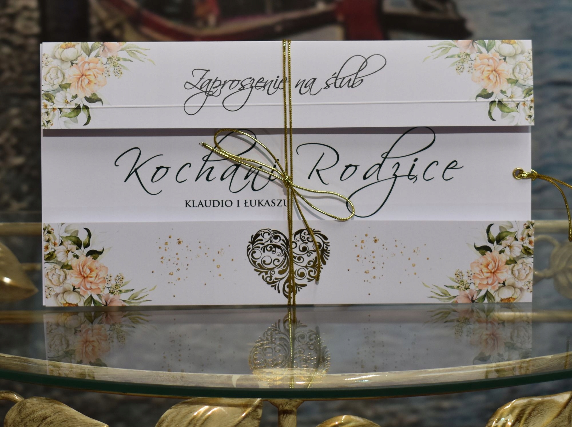 ZAPROSZENIE NA ŚLUB z PERSONALIZACJĄ dla Rodziców Marka bez marki