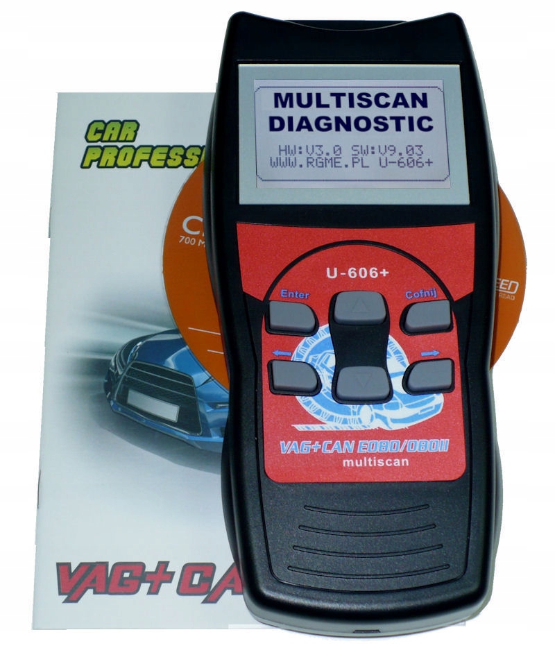 tester skaner interfejs U-606+ VAG OBD OBD1 CAN PL Marka RGM