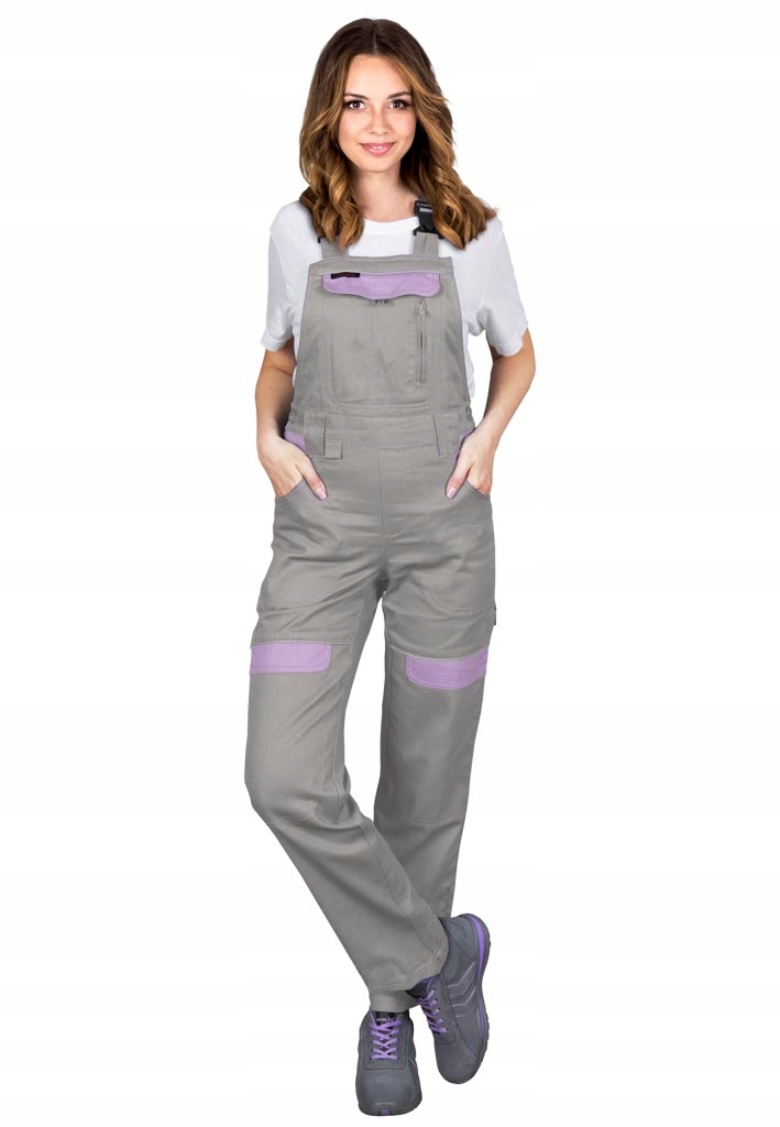 Reis Spodnie ogrodniczki Corton, damskie, jasnoszaro-wrzosowy, rozm.44