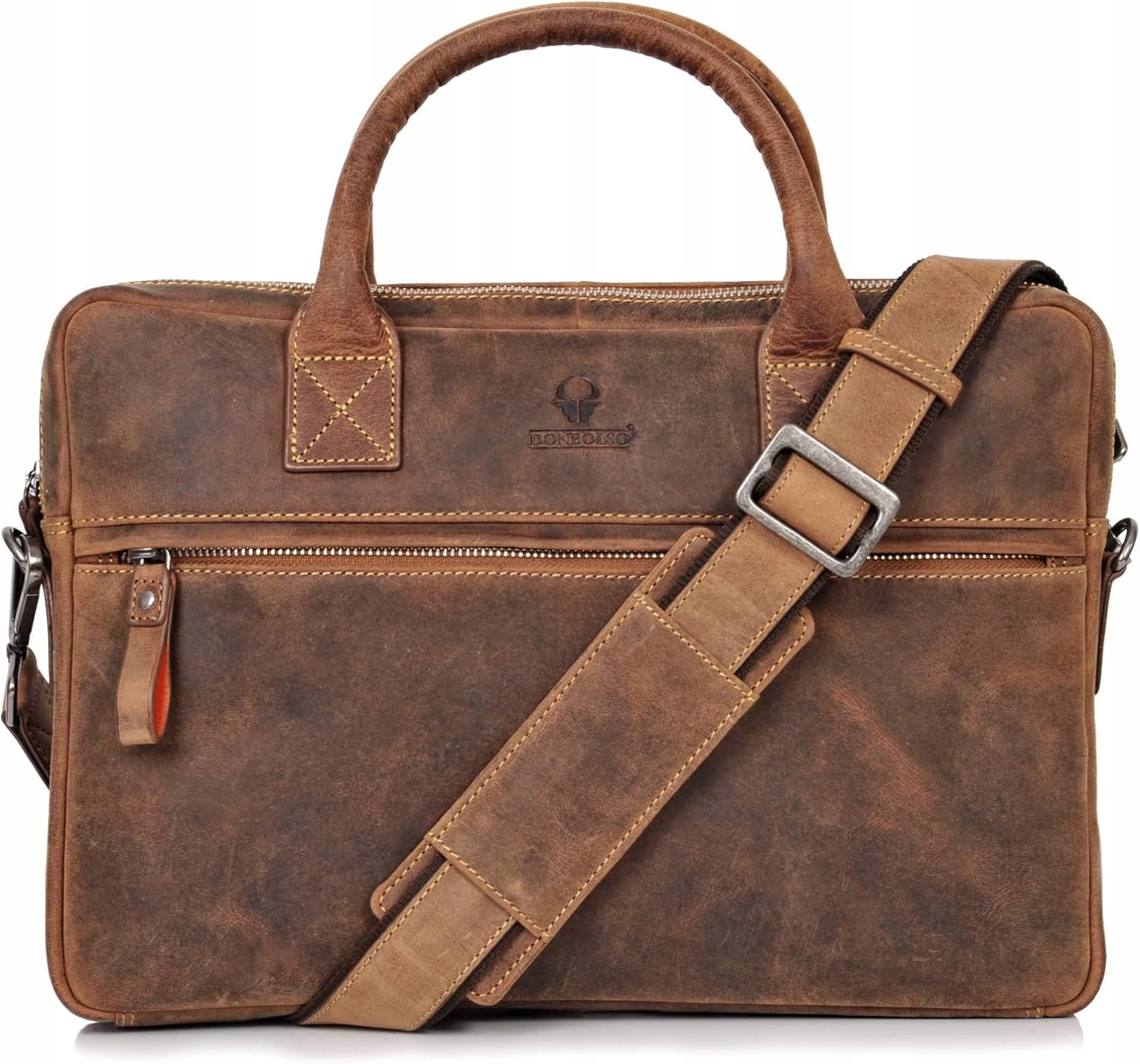 Kožená taška na notebook 14" Donbolso vintage kabelka