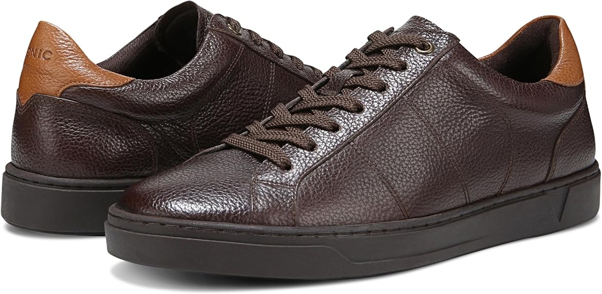 Vionic Hnědé Pánské Sportovní Polobotky Z Přírodní Kůže 46 6GA