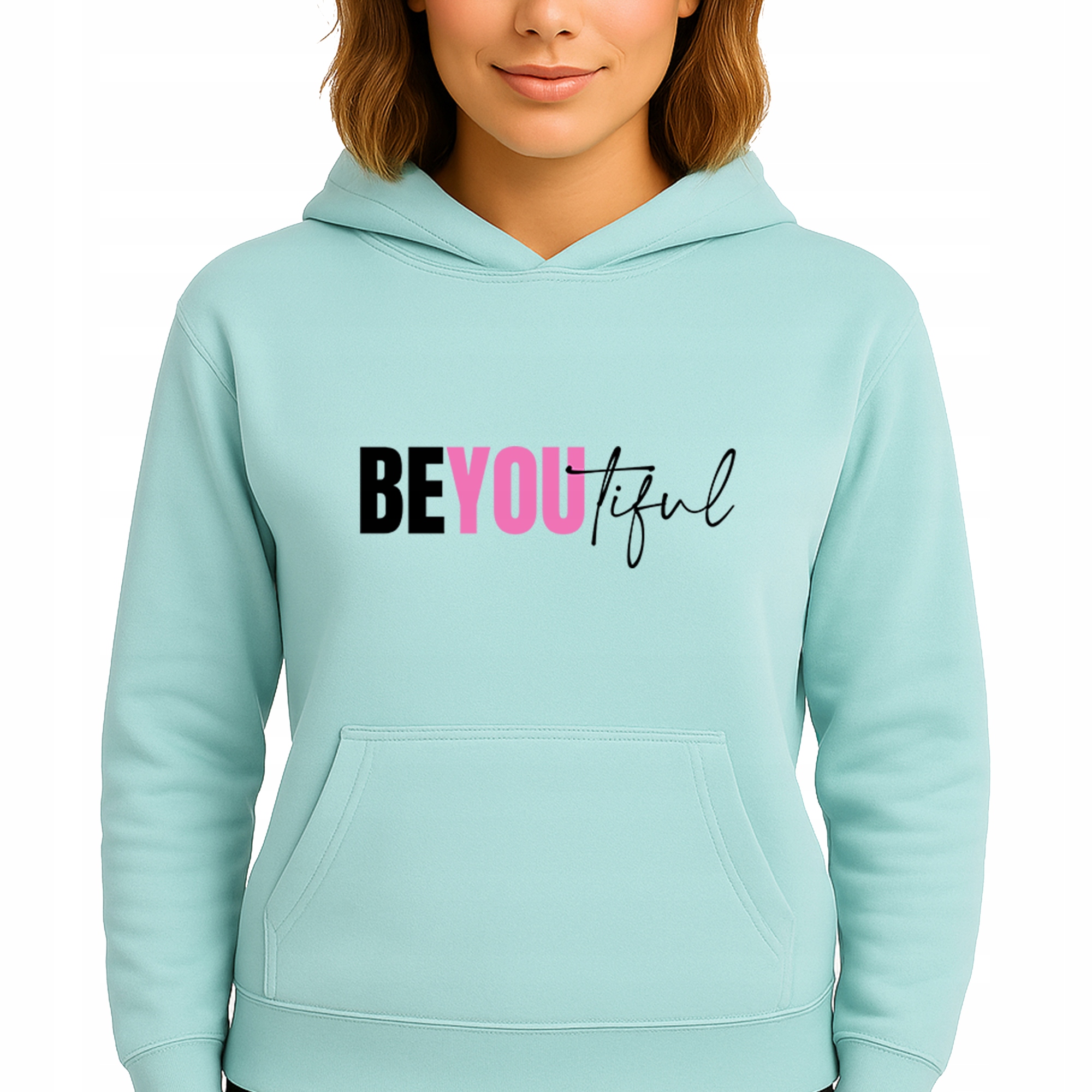 Mikina S Kapucí Mátová Hoodie Módní BEYOUtiful Vel M