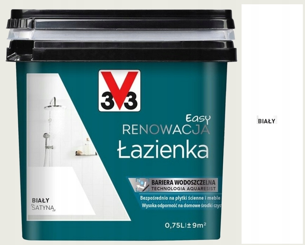 Farba Easy renowacja V33 do łazienki bariera wodoszczelna biała 750ml