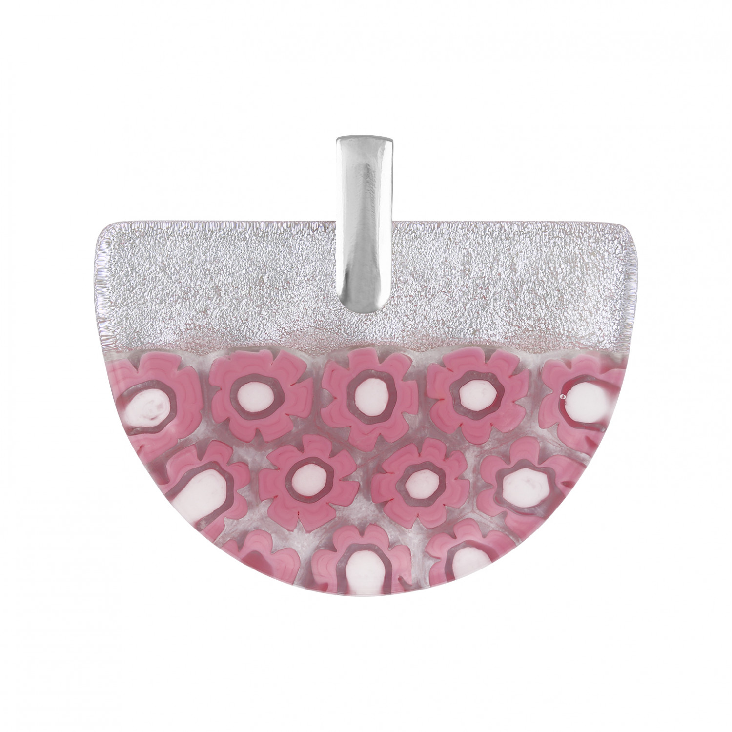 Dámský přívěsek Harf růžové sklo murano