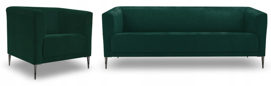 Sada Toledo Vena 4 zelená pohovka křeslo velur/velvet Výrobce Pl