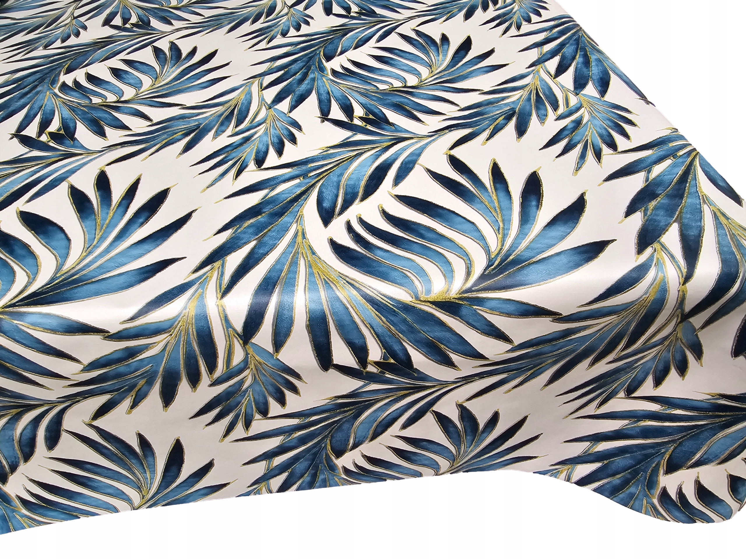 CERATA EKSKLUZYWNA WŁOSKA LIŚCIE NIEBIESKIE OBRUS 100X140 Typ obrus