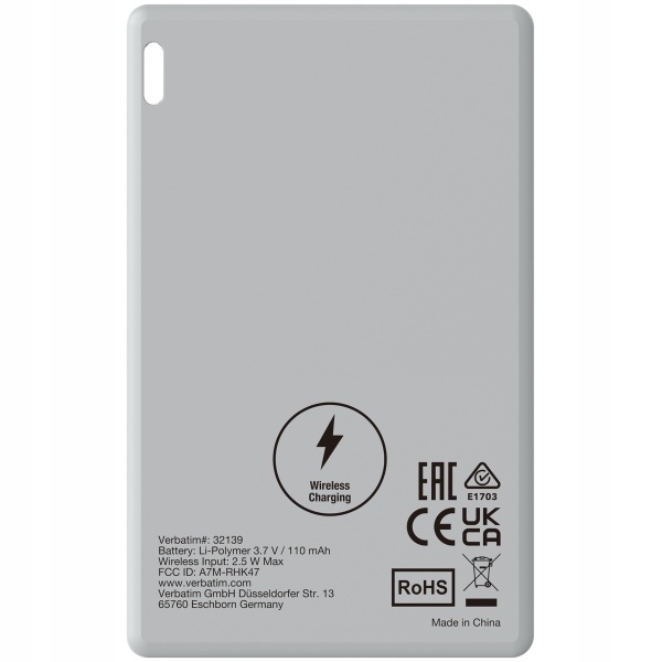 Lokalizátor Verbatim My Finder Card Bluetooth stříbrný MYFCR-01S 32139