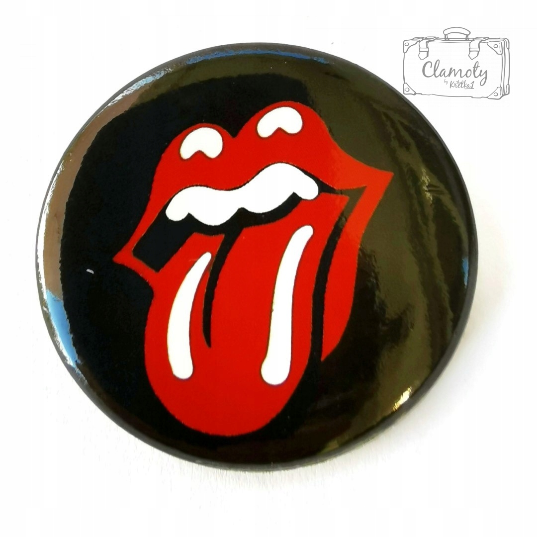 

Przypinka Jezyk Czerwony Na Czarnym Rolling Stones