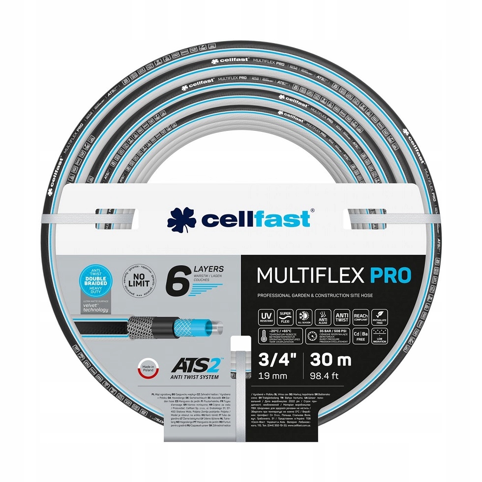 

Cellfast 13-821 Wąż ogrodowy Multiflex Pro 3/4 30m