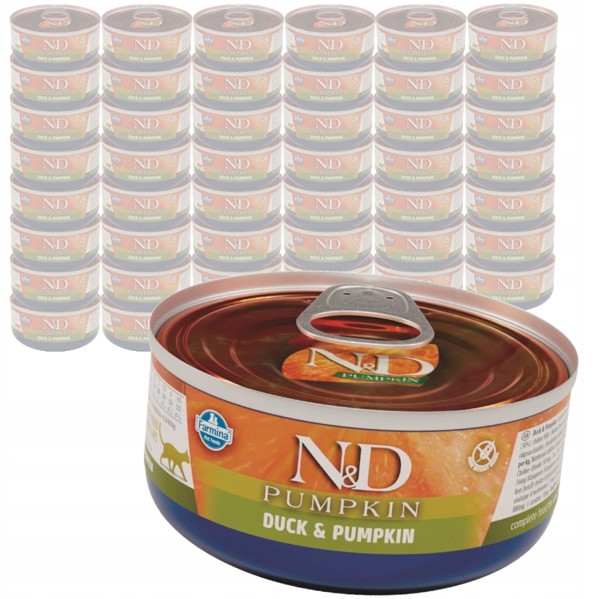 Levně Farmina N&d Cat Duck & Pumpkin 48x70g Mokré Krmivo Pro Kočky Kachna s dýní