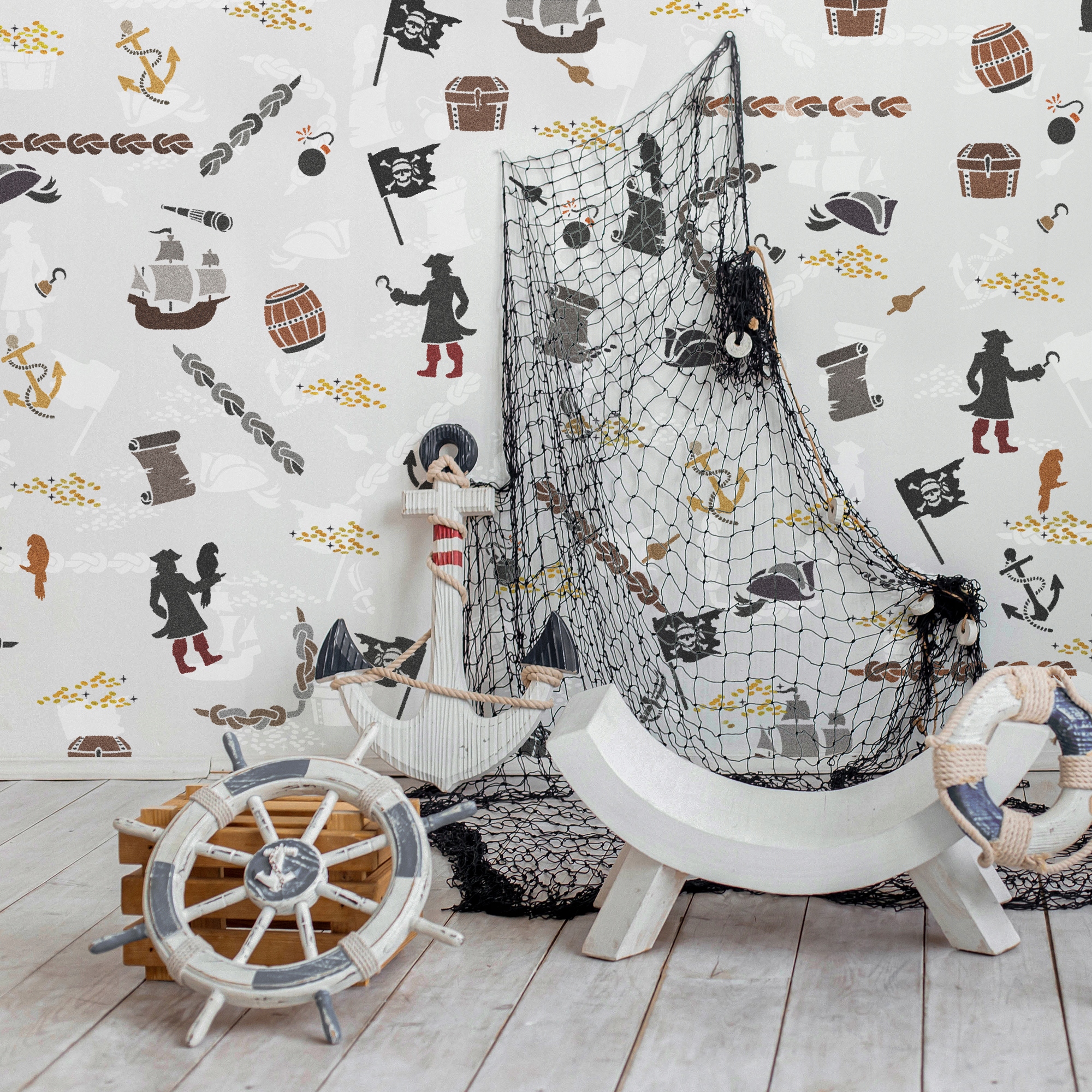 SZABLONY MALARSKIE WIELORAZOWE 14x PIRAT PIRACI Marka Nakleo