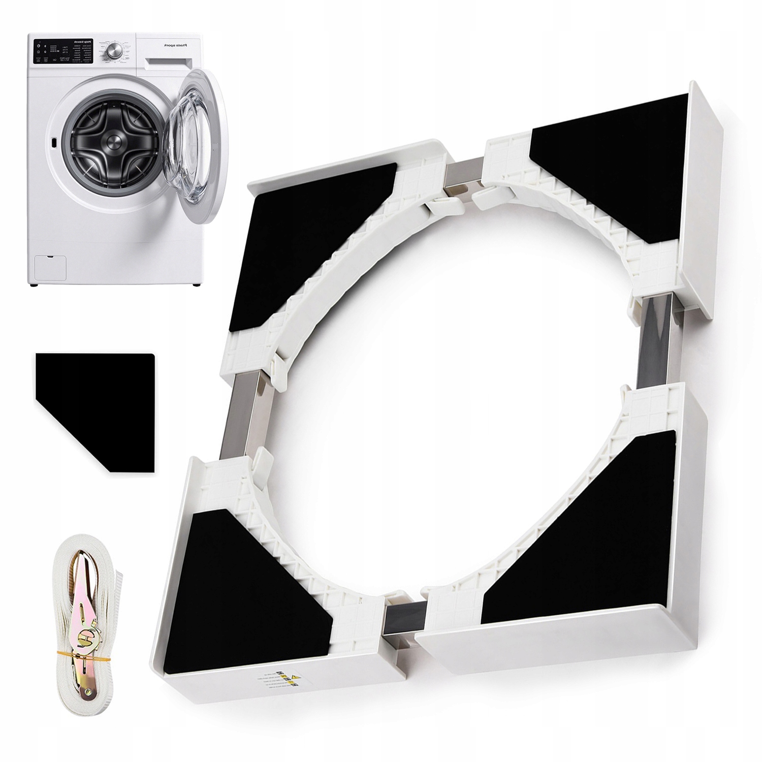 Łącznik pralki z suszarką pośredni do montażu 46-66cm ze Regulowana półka