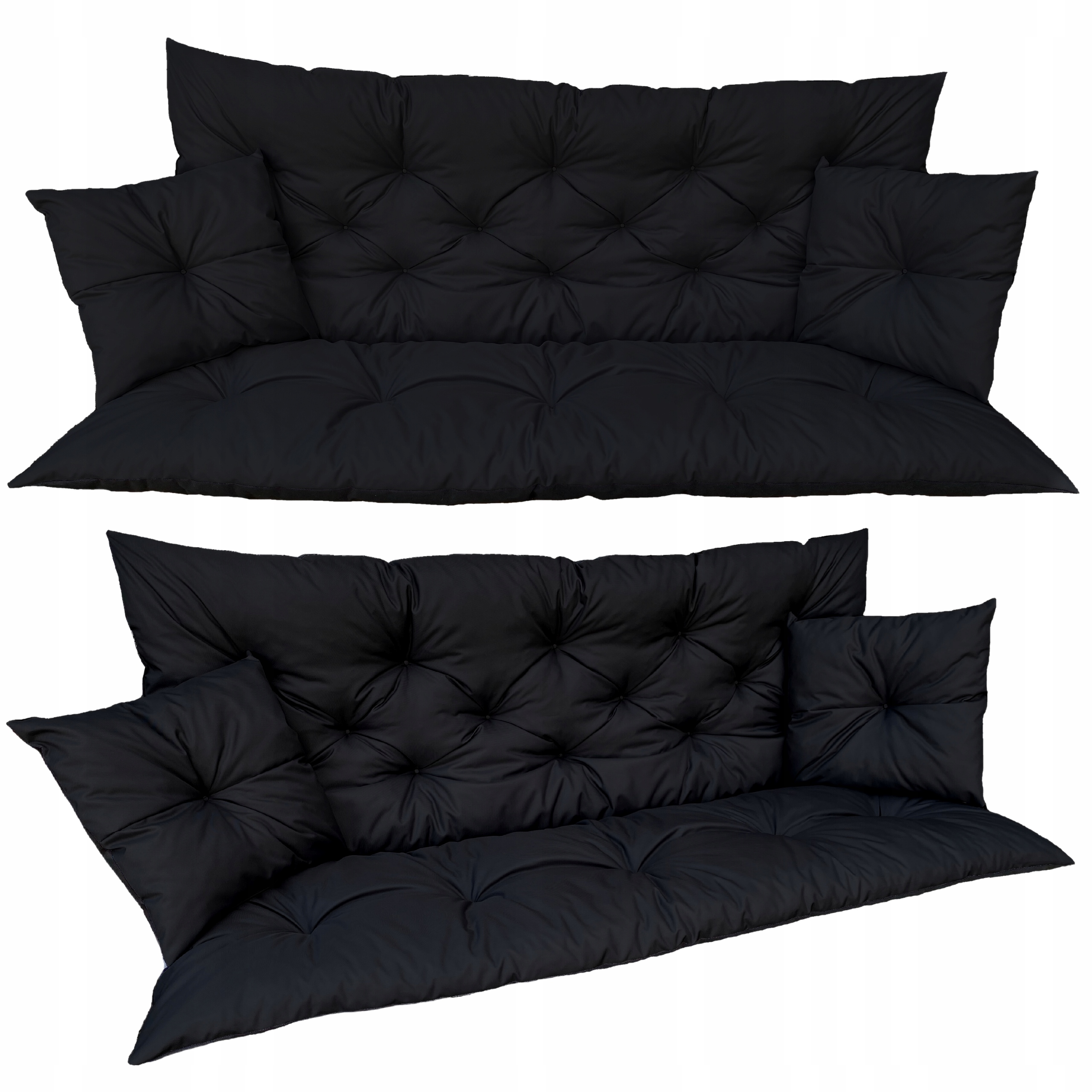 Poduszka ogrodowa ławkę huśtawkę wodoodporna 180x60x50 +2 poduszki 40x40 XL